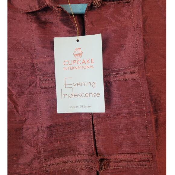 NWT Red Chinese-Style Silk Jacket/Blouse – Frog Toggle Buttons – 100% Silk M - Picture 10 of 11